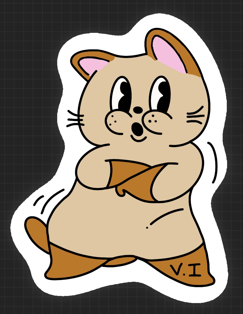 Image du produit Sticker Chat - Adorable sticker chat mignon et expressif, parfait pour les amoureux des félins